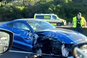 Axe-wielding car thief runs over woman...