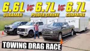 BangShift.com Mega Diesel TOWING Drag Race...